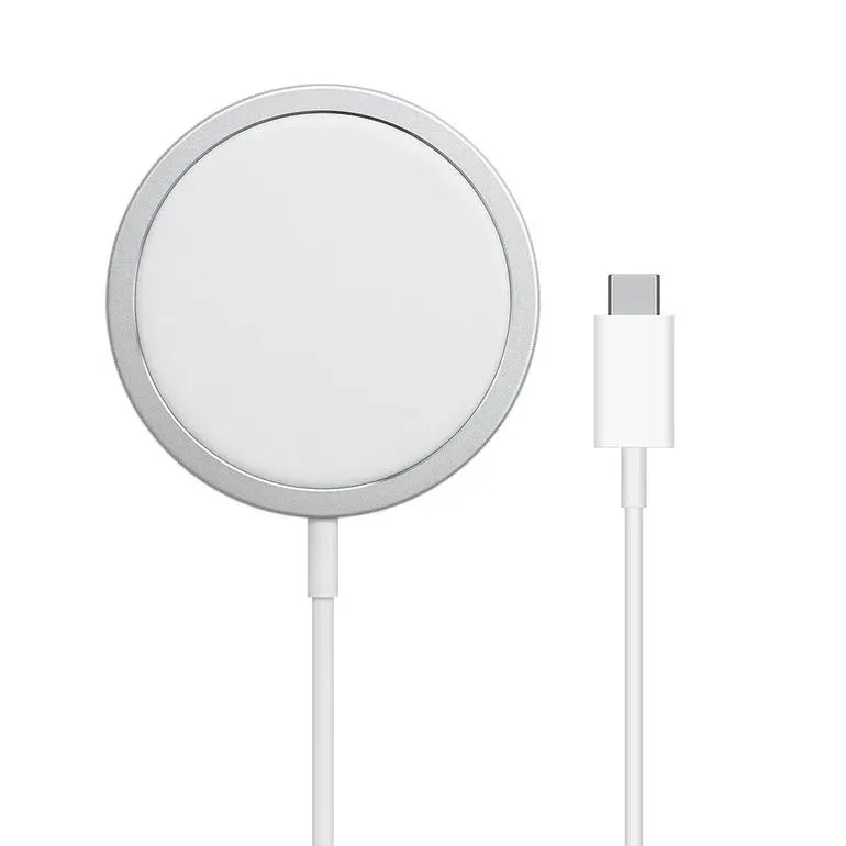 Cargador magnético circular · base compacta con USB Tipo C